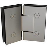 135 Degrees Frameless Shower Screen Glass to Glass Hinge - Brushed Nickel